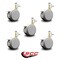 Service Caster 3 Inch MRI Safe Casters with Brakes, 10mm Threaded Stem, Set of 5, SCC, 5PK SCC-TS02S75-TPR-GRY-B-M10X22-MRI-5 - alternate 4